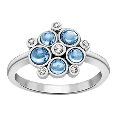 9ct Gold Diamond Bubble Cluster Ring