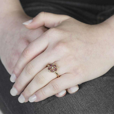 9ct Gold Diamond Bubble Cluster Ring